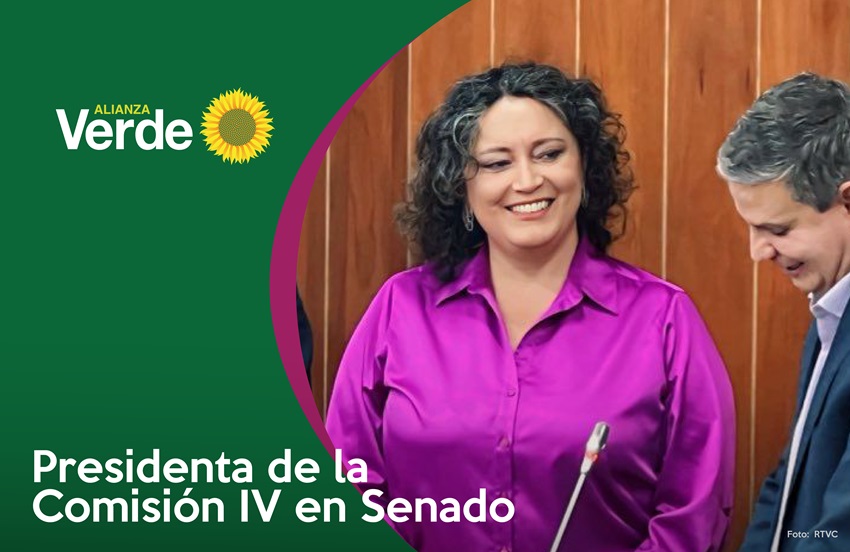 Celebramos elección de nuestra Senadora Angélica Lozano como presidenta de la Comisión IV en Senado