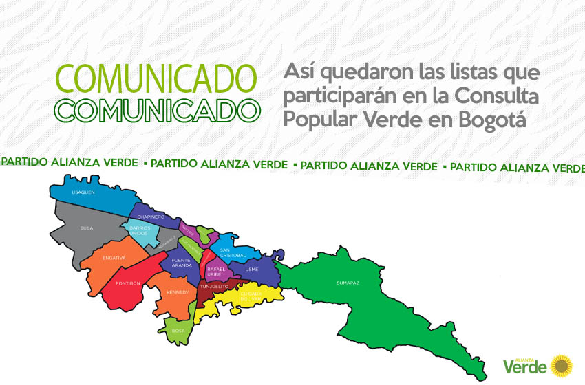 Así quedaron las listas que participarán en la Consulta Popular Verde en Bogotá