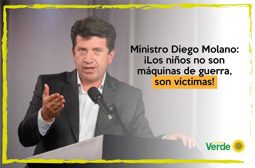 Ministro Diego Molano: ¡Los niños no son máquinas de guerra, son víctimas!